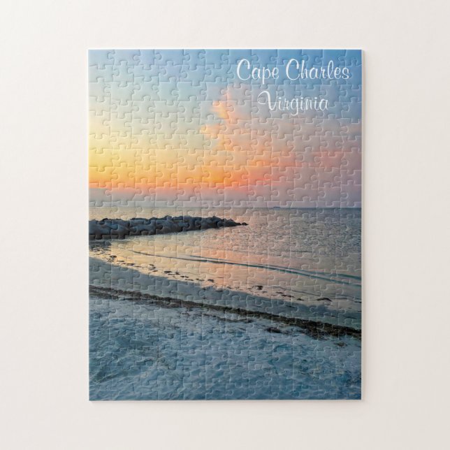 Cape Charles Virginia Sunset Jigszle Puzzle Pussel (Vertikal)