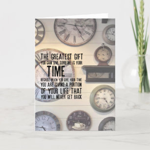 CAPE CLOCKS-gratulationskort Tack Kort
