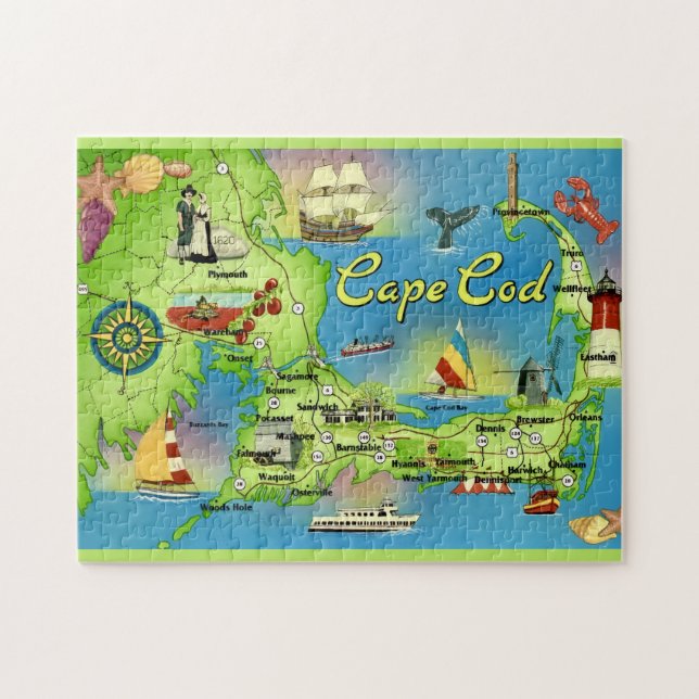 Cape Cod 11x14 Pussel (Horisontell)