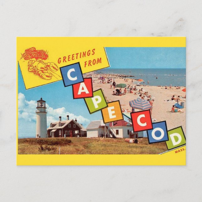 Cape Cod 1950-talets vykort (Framsida)