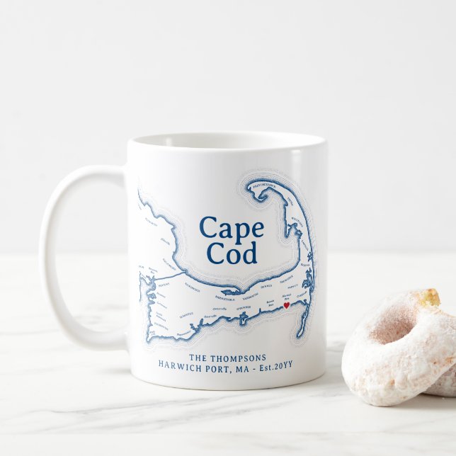 Cape Cod Beach House Decor Gift Kaffemugg (Med munk)