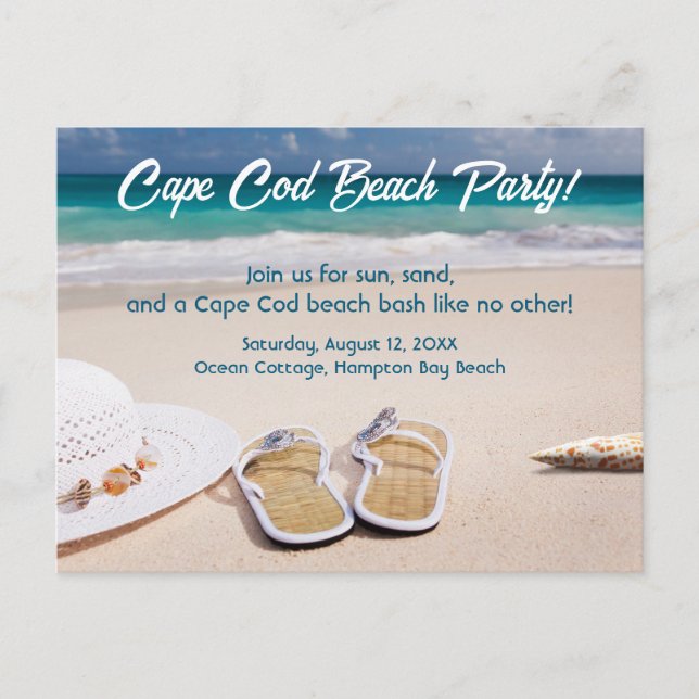 Cape Cod Beach Party! Helg Vykort (Framsida)
