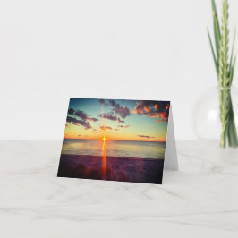Cape Cod Beach Sunset Photo Anteckningskort