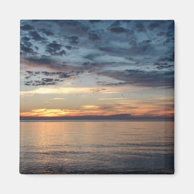 Cape Cod Beach Sunset Photo Magnet (Framsidan)