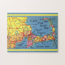 Cape Cod bilkarta 11x14 Pussel