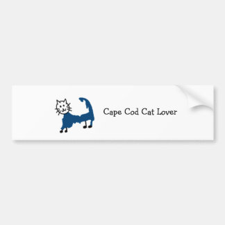 Cape Cod Cat Lover Bumper Sticker Bildekal