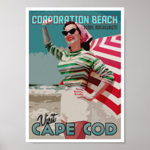 Cape Cod Corporation Beach Dennis MORSA Poster
