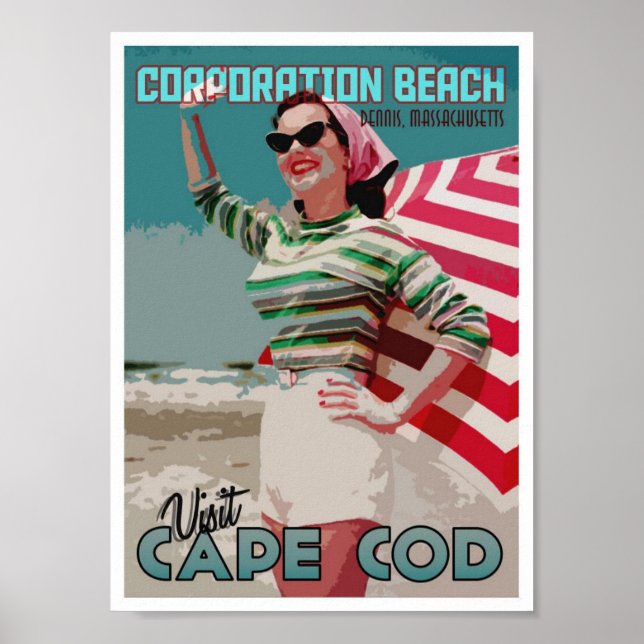 Cape Cod Corporation Beach Dennis MORSA Poster (Framsidan)