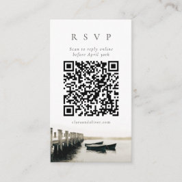 Cape Cod Harbour Dock Sjöfart QR-kod RSVP-kort Tilläggskort