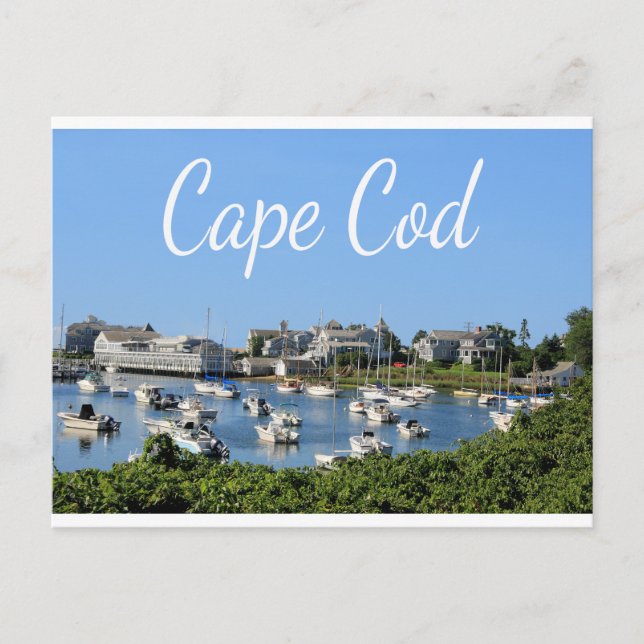 Cape Cod, Harwich MORSA Wychmere Harbor Postcard Vykort (Framsida)