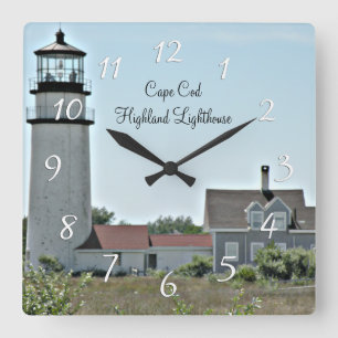 Cape Cod Highland Lighthouse Fyrkantig Klocka