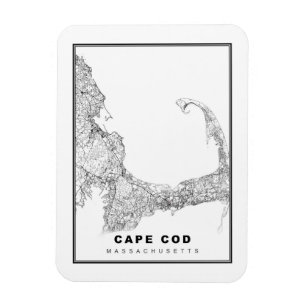 Cape Cod Karta Magnet