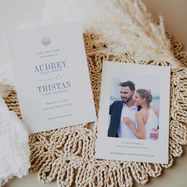 CAPE COD Kustbröllopsfoto Spara Datumet (Skapare uppladdad)