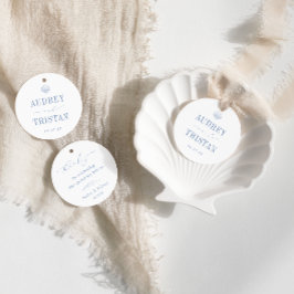 CAPE COD Kustminimalistisk Bröllop Tack Gåvor Etiketter