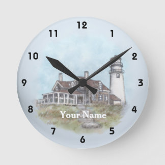 Cape Cod Lighthouse Clock Rund Klocka