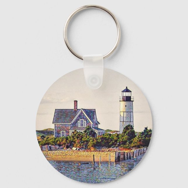 Cape Cod Lighthouse Gift Nyckelring (Framsida)