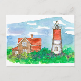Cape Cod Lighthouse Sketch Vykort