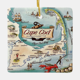 Cape Cod MA-ornament Julgransprydnad Keramik