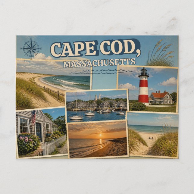 Cape Cod Mass. Vykort (Framsida)