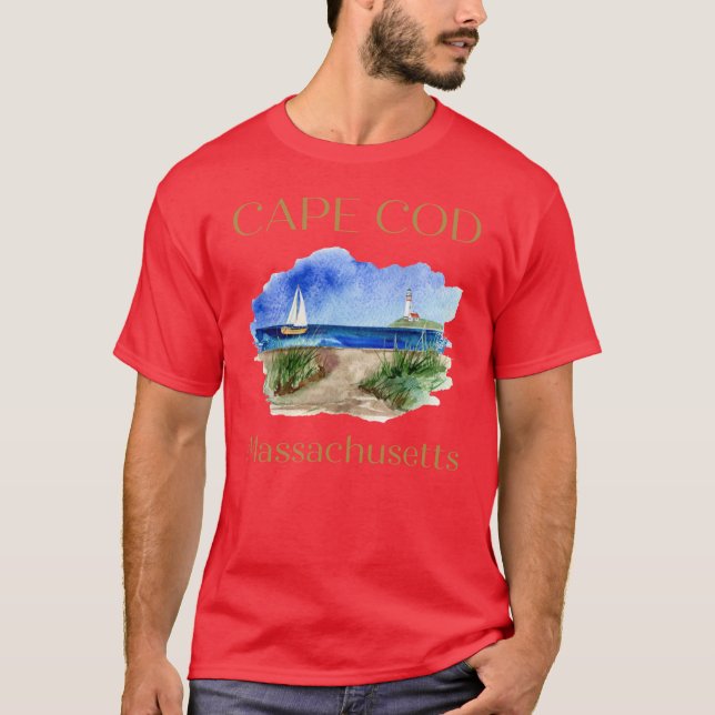 Cape Cod Massachusetts 1 T Shirt (Framsida)