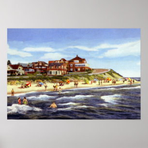 Cape Cod Massachusetts Falmouth Heights och Beach Poster