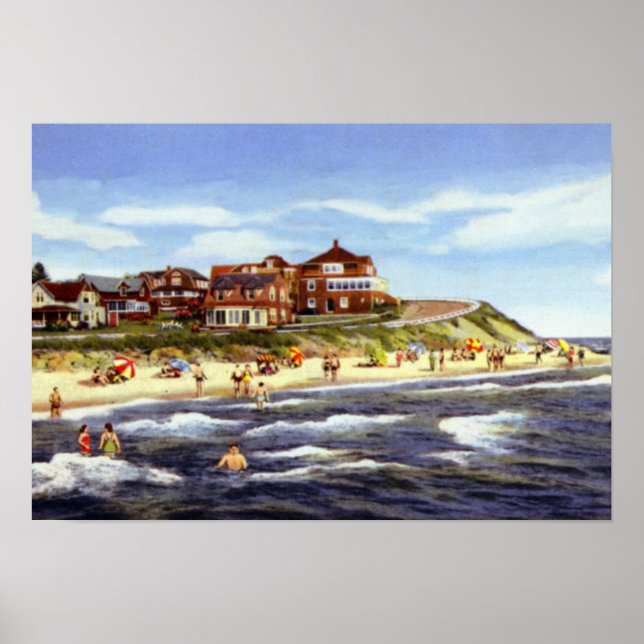 Cape Cod Massachusetts Falmouth Heights och Beach Poster (Framsidan)
