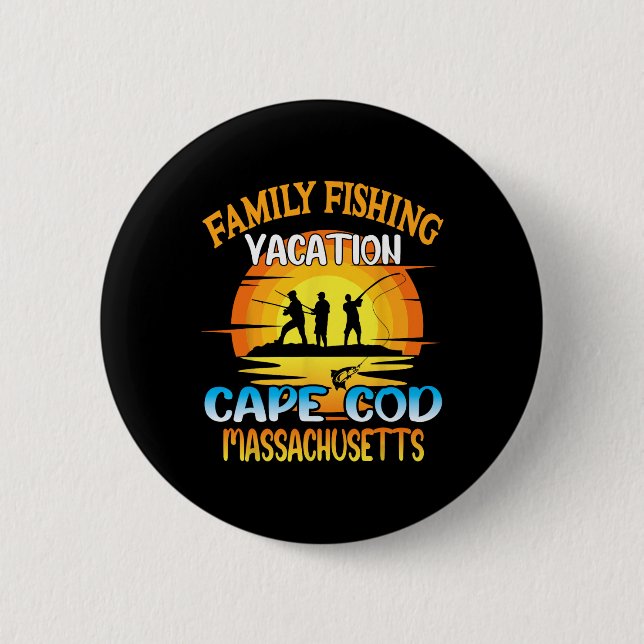 Cape Cod Massachusetts Familjefiske Semester Solne Knapp (Framsida)