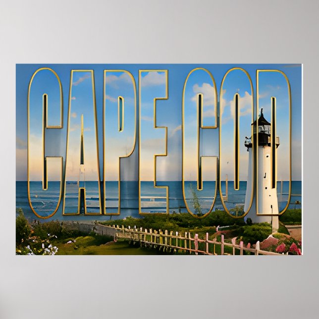 Cape Cod Massachusetts fyr Kustresor Poster (Framsidan)