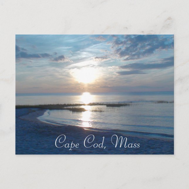 Cape Cod, Massachusetts Ocean Sunset Postcard Vykort (Framsida)
