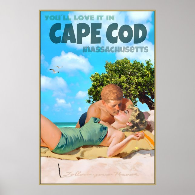 Cape Cod Massachusetts Resa Poster Marilyn (Framsidan)