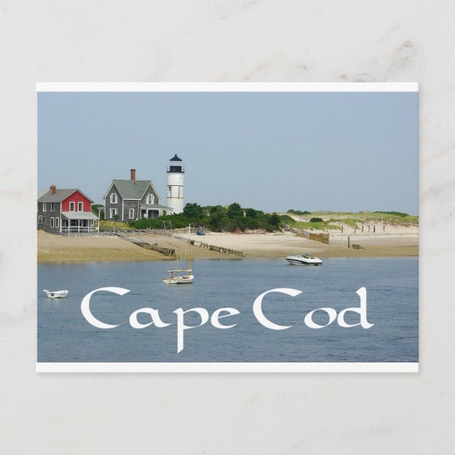 Cape Cod, Massachusetts - Sandy Nacke fyr Vykort (Framsida)