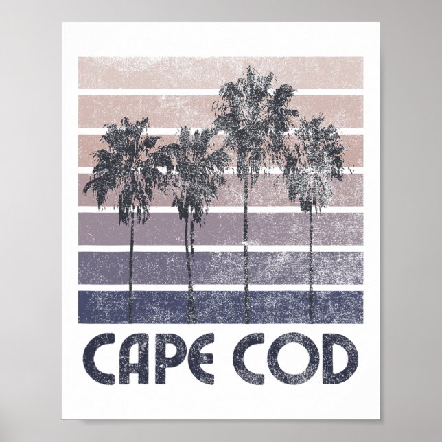 Cape Cod Massachusetts Strand Semesterresa Vintage Poster (Framsidan)