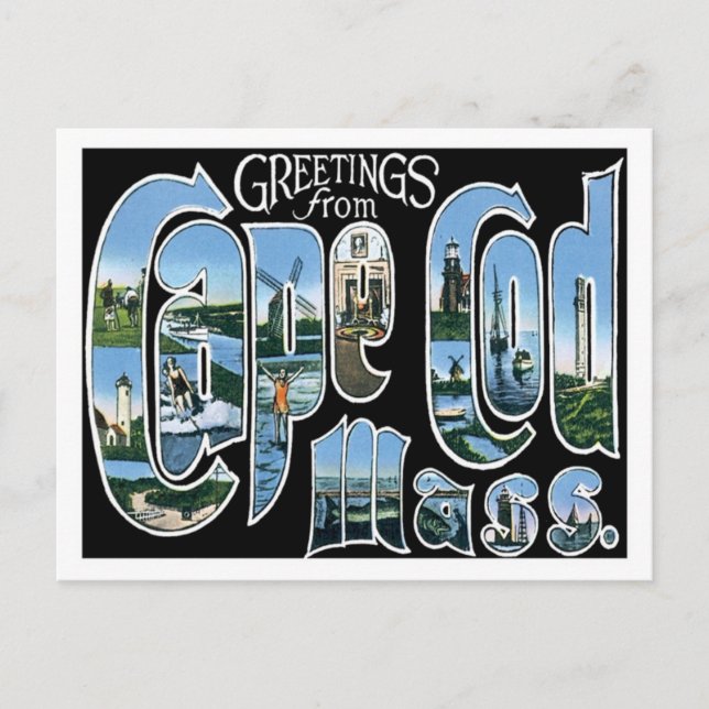 Cape Cod Massachusetts Travel America US City Vykort (Framsida)