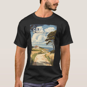 Cape Cod Massachusetts Travel Art Vintage T Shirt