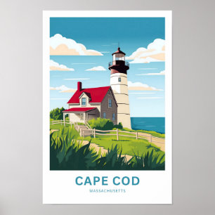 Cape Cod Massachusetts Travel Print Poster