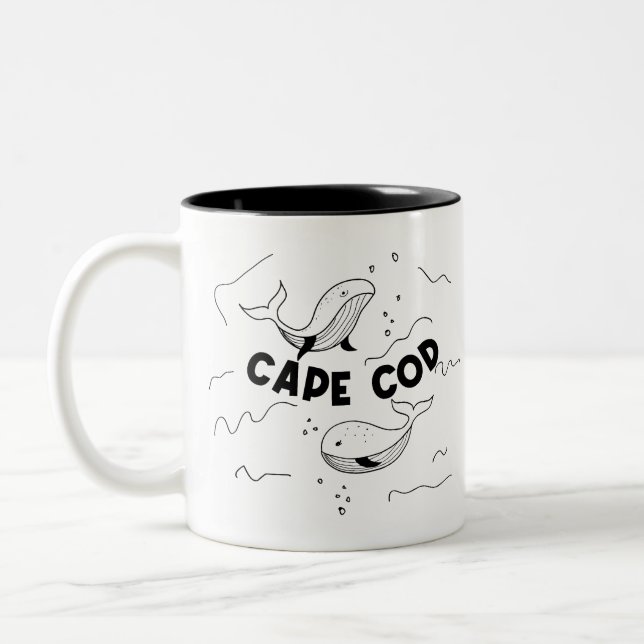 Cape Cod Massachusetts Valar Två-Tonad Mugg (Vänster)