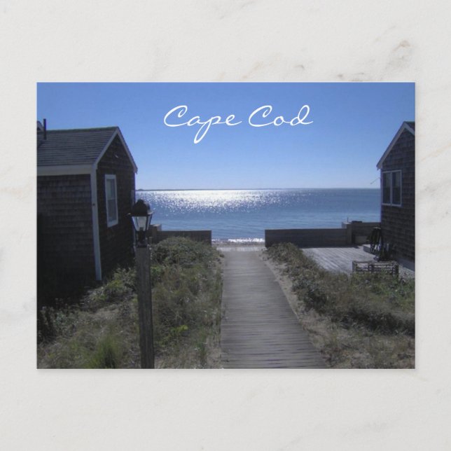 Cape Cod Massachusetts vid skymning vykort (Framsida)