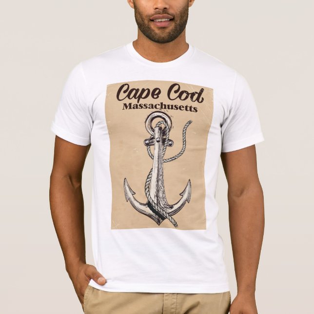 Cape Cod Massachusetts Vintage reseaffisch T Shirt (Framsida)