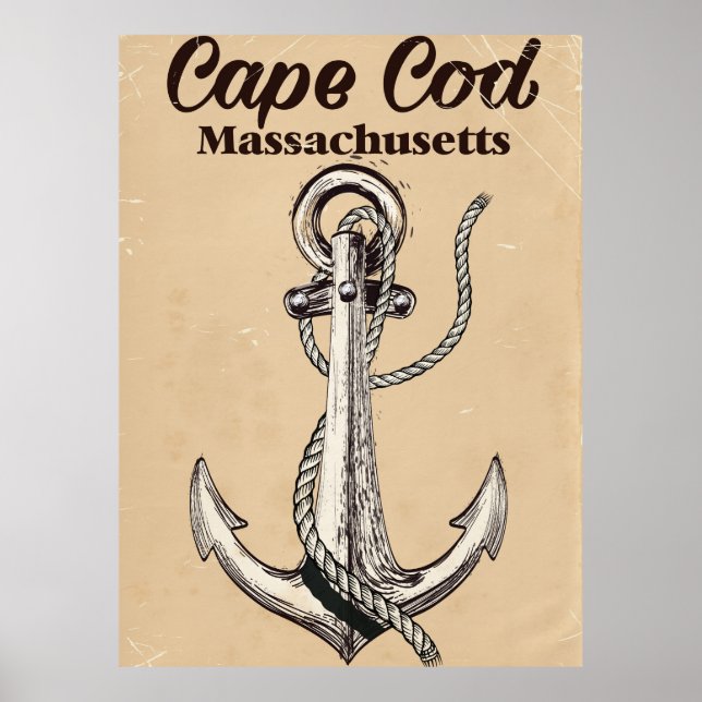 Cape Cod Massachusetts Vintage resor poster (Framsidan)