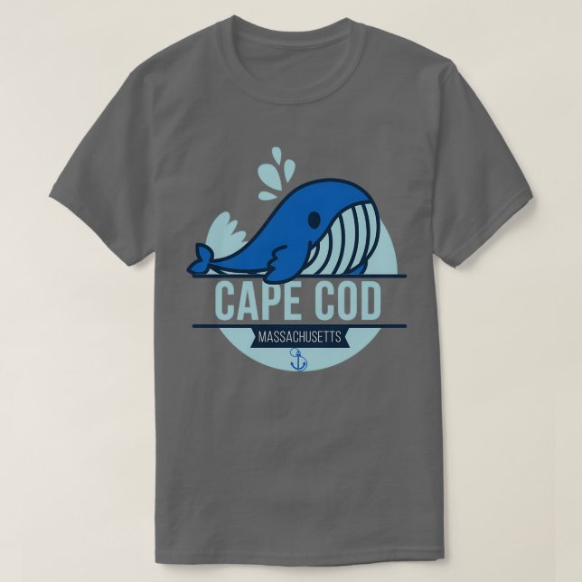 Cape Cod Massachusetts Whale T Shirt (Design framsida)