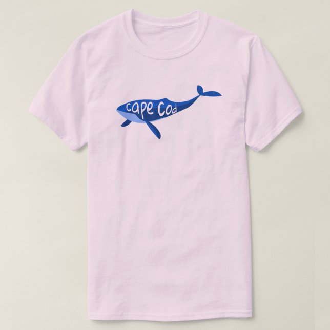 Cape Cod Massachusetts Whale T Shirt (Design framsida)