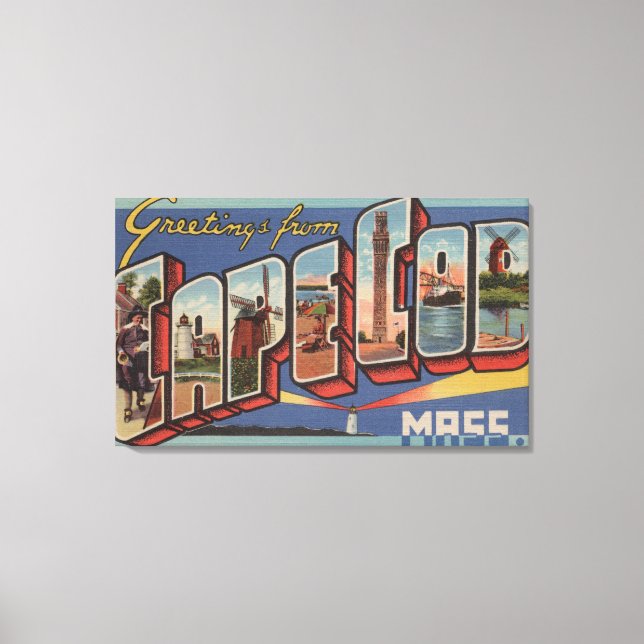 Cape Cod, MassachusettsLarge Brev Scenes Canvastryck (Framsida)