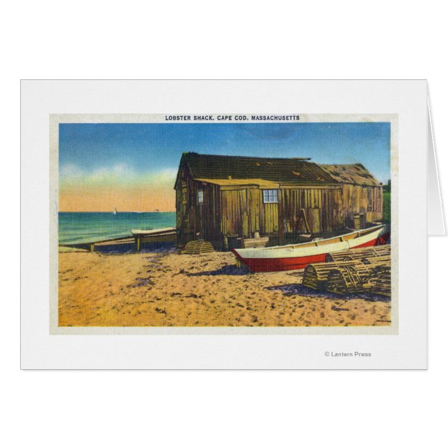 Cape Cod, MassachusettsView of a Lobster Shack Hälsningskort (Framsidan Horizontal)