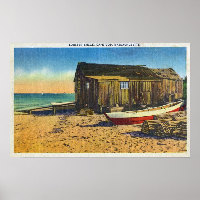 Cape Cod, MassachusettsView of a Lobster Shack Poster (Framsidan)
