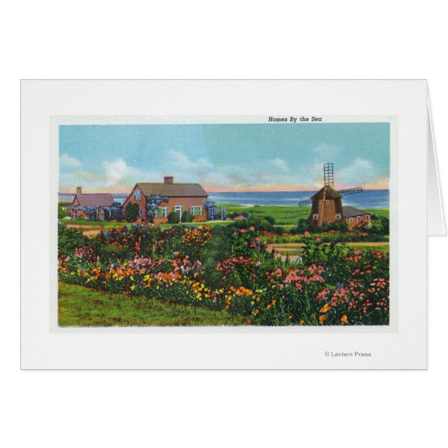 Cape Cod, MassachusettsView of Homes by the Hälsningskort (Framsidan Horizontal)