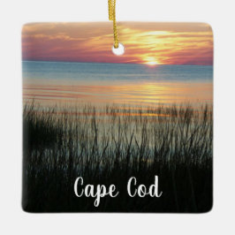 Cape Cod, Morsa, Beach Ocean Sunset-julen Julgransprydnad Keramik