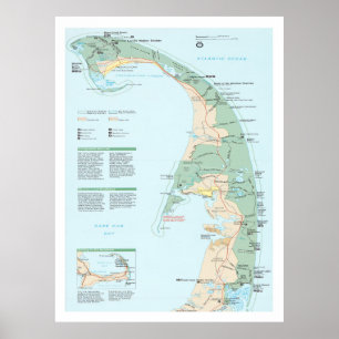 Cape Cod National Seashore Karta (1997) Poster