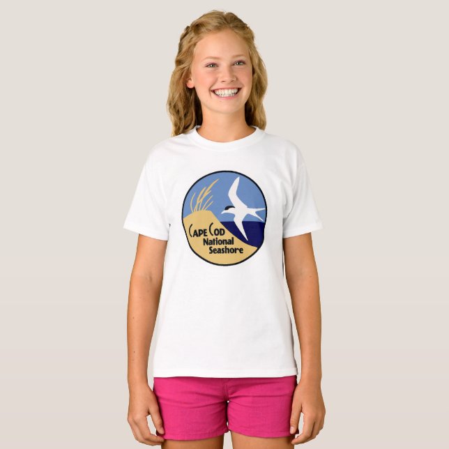 Cape Cod National Seashore Kids T Shirt (Hel framsida)