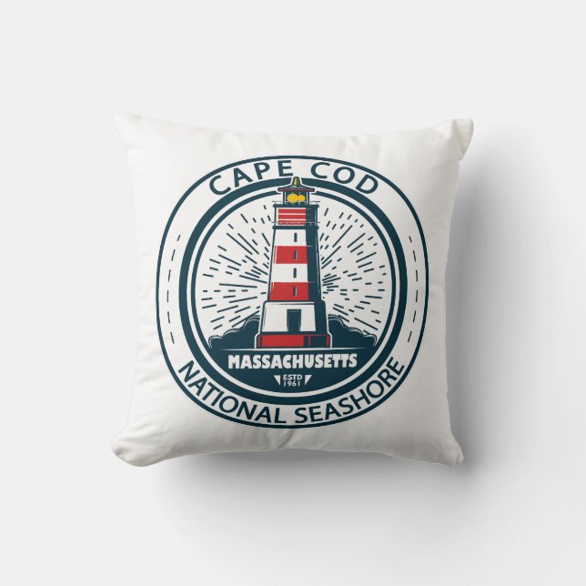Cape Cod National Seashore Massachusetts Badge Kudde (Framsida)