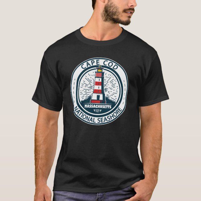 Cape Cod National Seashore Massachusetts Badge T Shirt (Framsida)